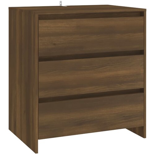 Maison Chic Komoda - Predalnik rjavi hrast 70x41x75 cm iverna plo&amp;scaron;ča, (21717951) Slike