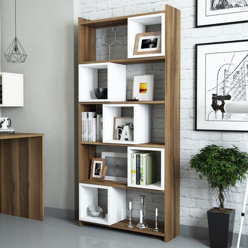 Woody Fashion polica za knjige box walnut white Cene
