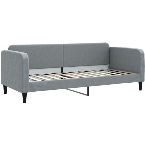  Dnevni krevet s madracem svjetlosivi 80 x 200 cm od tkanine Slike