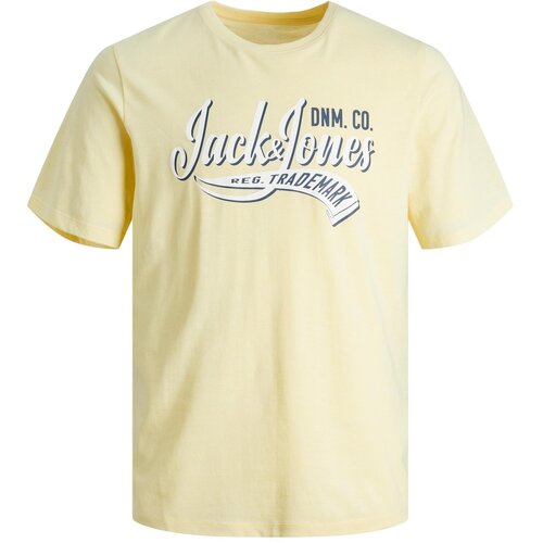 Jack & Jones Majica nočno modra / pastelno rumena / bela Cene