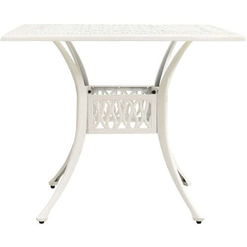  5-dijelni bistro set od lijevanog aluminija bijeli Slike
