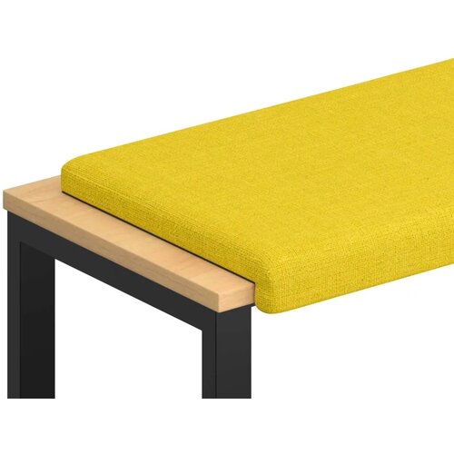  Jastučić za klupu Tkanina Svijetlo žuta Dubina 35 cm - Svjetložuta 60 x 38 x 6 5 cm Slike
