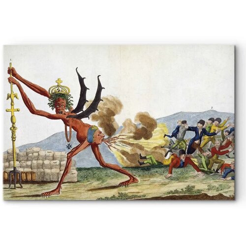  Slika - Jacques-Louis David &amp;ndash; Caricature of the English Government 120x80 Na talijanskom platnu Slike