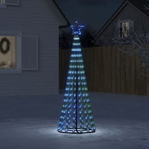 VidaXL Svjetleći stožac za božićno drvce 275 LED plavi 180 cm Slike