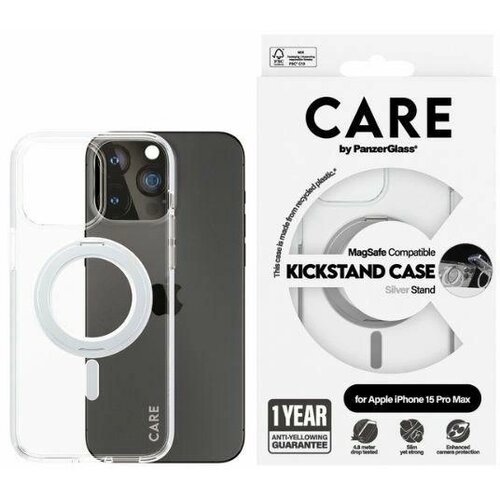 PanzerGlass OVITEK CARE BY KICKSTAND ZA MAGSAFE ZA IPHONE 15 PRO MAX SREBRN, (21897408) Cene
