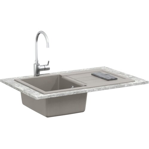  Umivaonik Siva 780 x 500 mm 80% kvarc i 20% smola Slike