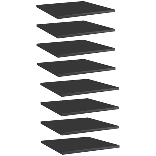 vidaXL Dodatne police za omaro 8 kosov visok sijaj črne 40x40x1,5 cm, (20705991)