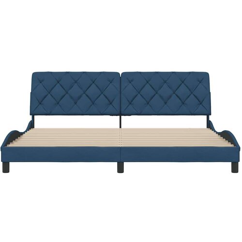 VidaXL Okvir za krevet bez madraca plavi 200x200 cm od tkanine - Plava 200 x 200 cm Slike