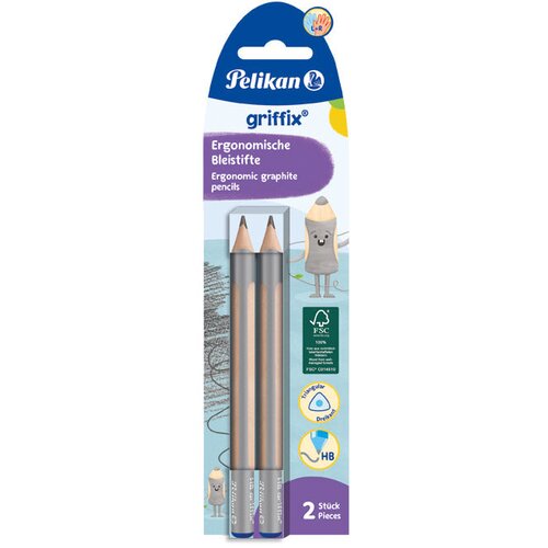 Olovka GRAFITNA HB GRIFFIX PK2 PELIKAN 817011 SIVA BLISTER Cijene