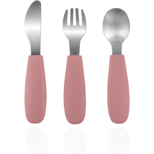 Zopa Silicone Children's Cutlery pribor za djecu 6 m+ Old Pink 3 kom Cijene