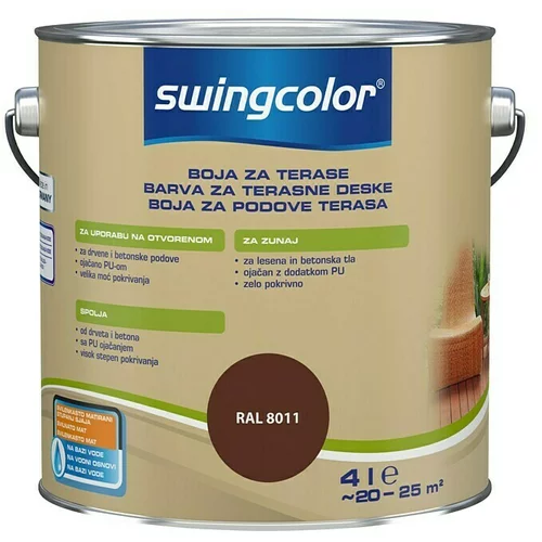 SWINGCOLOR Barva za terasne deske (barva: oreh, 4 l)