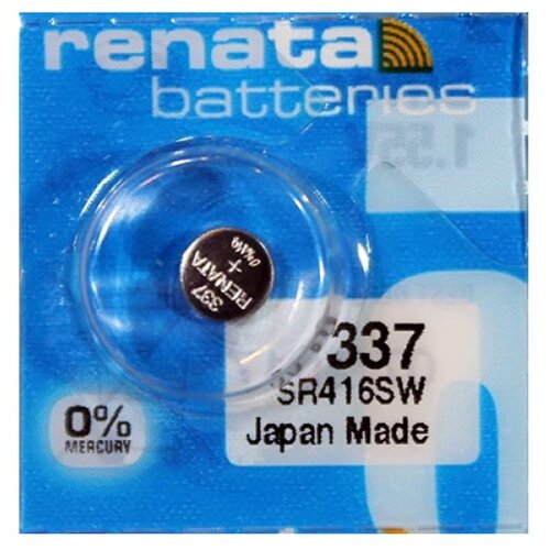 Renata baterija 337 1,55V srebro oksid dugme baterija za sat, pakovanje 1kom Slike