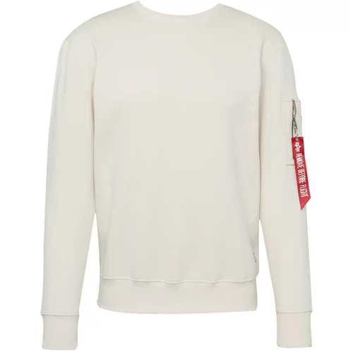 Alpha Industries Sweater majica 'Dragon' boja slonovače / smeđa / antracit siva