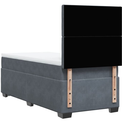 Box spring krevet s madracem tamnosivi 100x200 cm bar&amp;scaron;unasti Slike