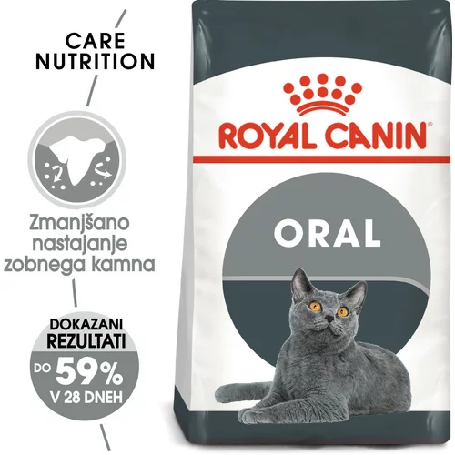Royal Canin FCN Oral Care, potpuna i uravnotežena hrana za odrasle mačke, pomoć za smanjenje stvaranja zubnog plaka i nakupljanja zubnog kamenca, 1,5 kg