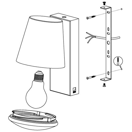 Eglo Zunanja stenska svetilka Eglo Caldiero (10 W, 18,5 x 14 x 24 cm, E27, črna) Slike