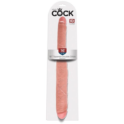 King Cock 16 Tapered - realistični dupli dildo (41cm) - prirodan Cijene