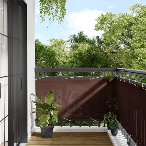 vidaXL Balkonski zaslon smeđi 75x700 cm 100 % poliester Oxford Cijene