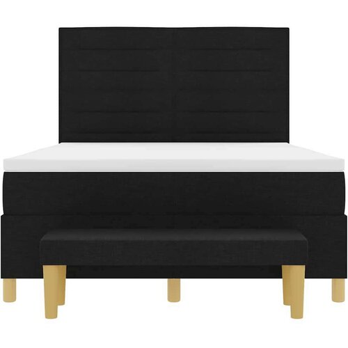 Box spring krevet s madracem Crna 160 x 200 cm tkanina Slike