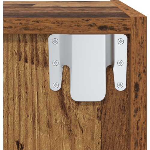 vidaXL TV Kabinet za Zid s policom 4 pcs Staro drvo 37 x 37 x 107.5 cm Cene