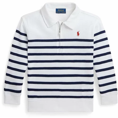 Polo Ralph Lauren Otroški bombažen pulover bela barva, 322942104001