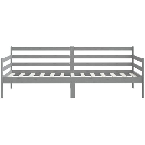  Dnevni ležaj od masivne borovine sivi 90 x 200 cm Slike