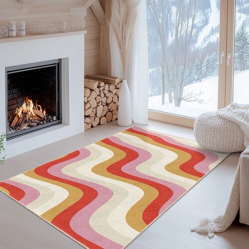 Mila Home Žuta /ružičasta periva staza 80x200 cm Creamy Raspberry Swirl &amp;ndash; Slike