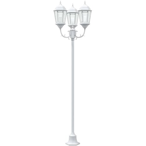  Vrtno svjetlo Bijelo 57 x 49 x 241 cm Aluminij i staklo Slike