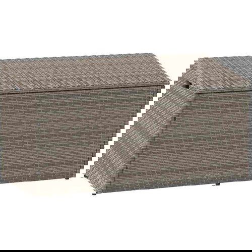 vidaXL Vrtna kutija za odlaganje siva 110x50x58 cm od poliratana Cijene