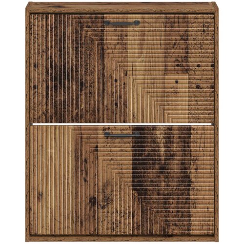  Ormar za cipele na zidu HAARLEM 71 x 17 x 86 cm Staro drvo Slike