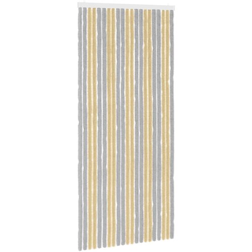 vidaXL Zavjesa protiv insekata Chenille Siva i bež 90 x 200 cm 100% PP - Siva i bež (dvostripa) 90 x 200 cm Cijene