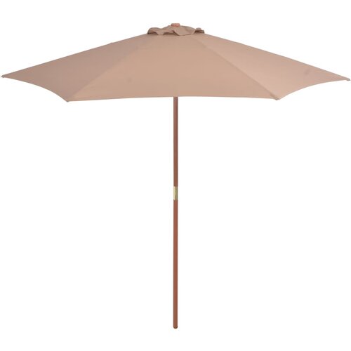 The Living Store Zunanji senčnik z lesenim drogom 270 cm taupe - Senčnik, (21750255) Cene