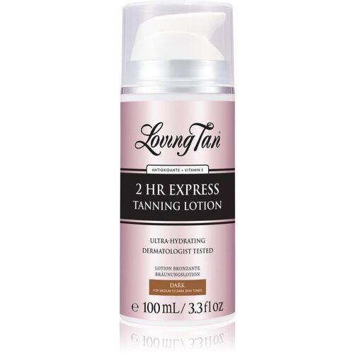 Loving Tan 2 HR Express hidratantno mlijeko za samotamnjenje nijansa Dark 100 ml Slike