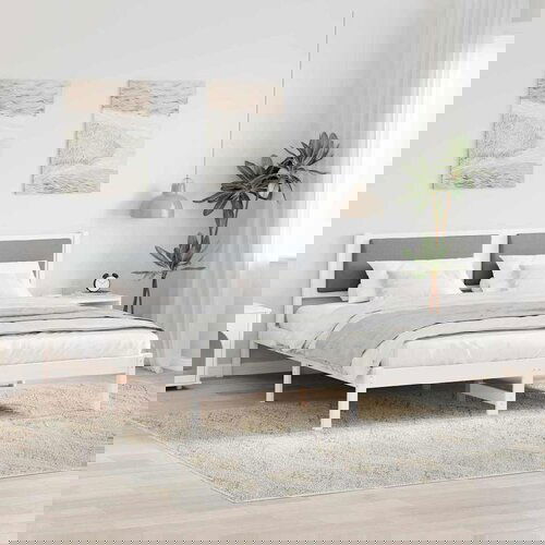 VidaXL Krevetna konstrukcija s uzglavljem Svijetlo siva 180 x 200 cm Slike