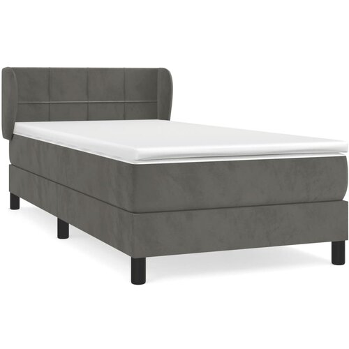 Maison Chic Box spring postelja - Vzmetna postelja z vzmetnico temno siva 100x200 cm žamet SL20400, (21893612) Slike