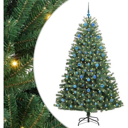 vidaXL Umetno Zložljivo Božično Drevo Zelena 210 cm PVC in kovina, (5000066552) Cene