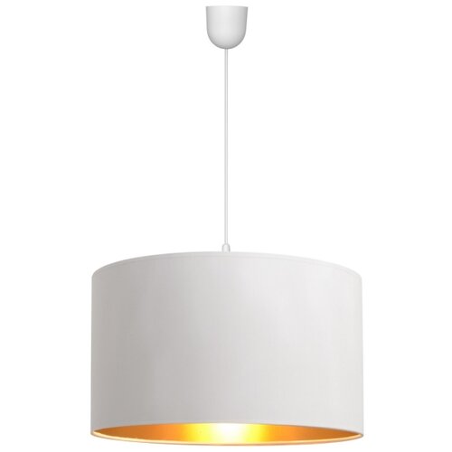  Luster na sajli ALBA 1xE27/15W/230V, prečnik 45 cm, bela/zlatna Slike