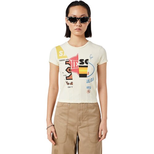 Diesel T-shirt - T-CUTIE TANK TOP beige Slike