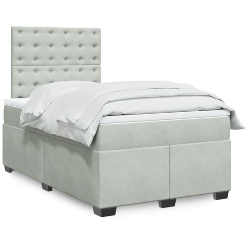 Box spring krevet s madracem svjetlosivi 120x200 cm bar&scaron;unasti Cijene