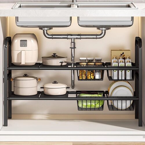 VIWAVEE raztegljiv organizator pod koritom 53&amp;ndash;83 cm Slike