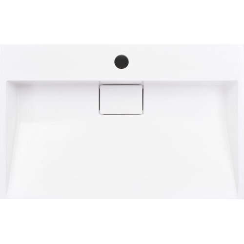  Umivaonik od lijevanih minerala/mramora 60 x 38 x 11 cm bijeli Slike