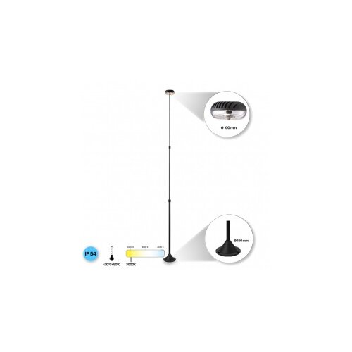 Bb Link led svetiljka hilite 5743 stubna 6W 3000K IP54 siva Slike