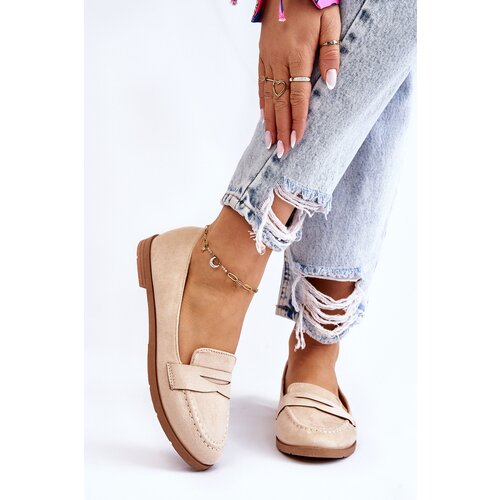 Kesi Comfortable suede women&amp;#039;s moccasins beige Lucca Slike