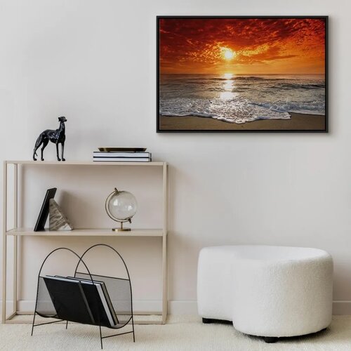  Slika - Gorgeous Beach 120x80 U crnom drvenom okviru Cene