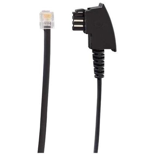 Rutenbeck DSL priključni kabel [1x mo&amp;scaron;ki konektor TAE-F - 1x RJ11 vtič] 0.50 m črna, (20411096) Slike