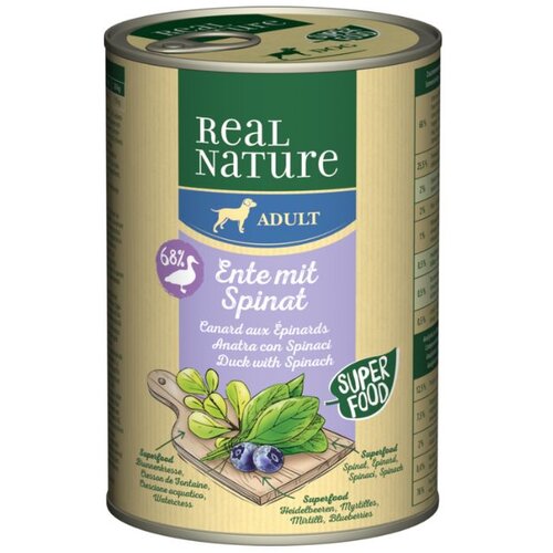 Real Nature Adult patka sa &scaron;pinatom 400 g Cijene