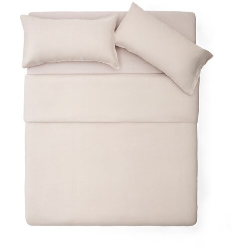 Kave Home Posteljina sivo-bež za bračni krevet/za produženi krevet od mje&amp;scaron;avine lana 240x220 cm Simmel &amp;ndash; Slike