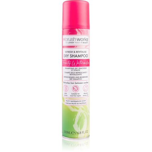 Brushworks Refresh &amp;amp; Revitalise Watermelon Dry Shampoo suhi &amp;scaron;ampon 200 ml Slike