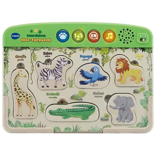 Vtech Baby - Interaktivna lesena sestavljanka z živalmi - 1 k. Cene