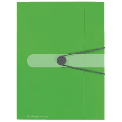 Herlitz Fascikl s klapnama i gumicom PP A4, Easy orga to go, zeleni Cene